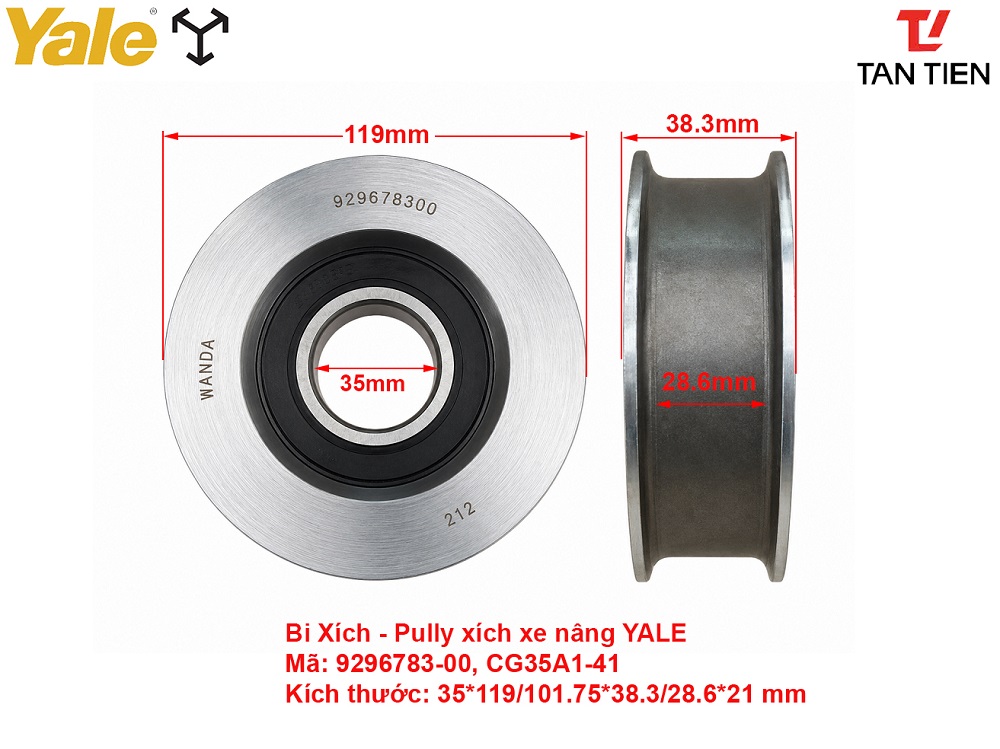 Bi Xích Xe Nâng YALE 9296783-00